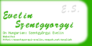 evelin szentgyorgyi business card